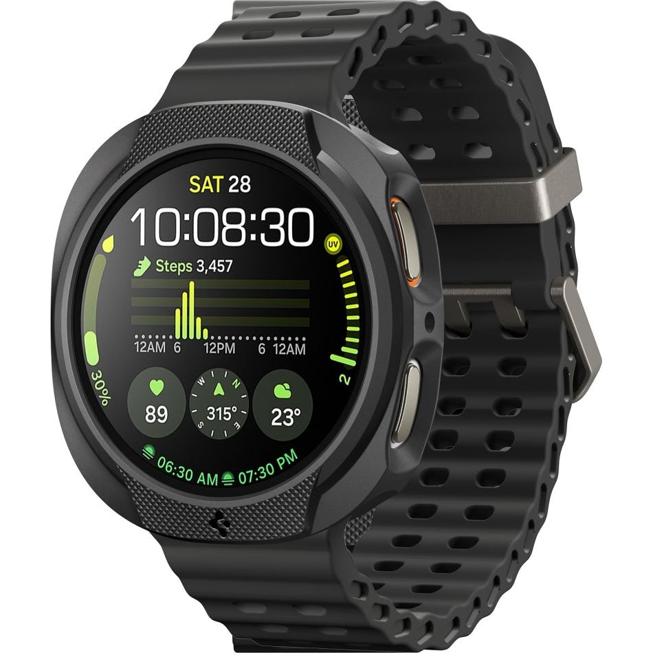 Hülle für Galaxy Watch 8 44 mm, Spigen Liquid Air, Schwarz