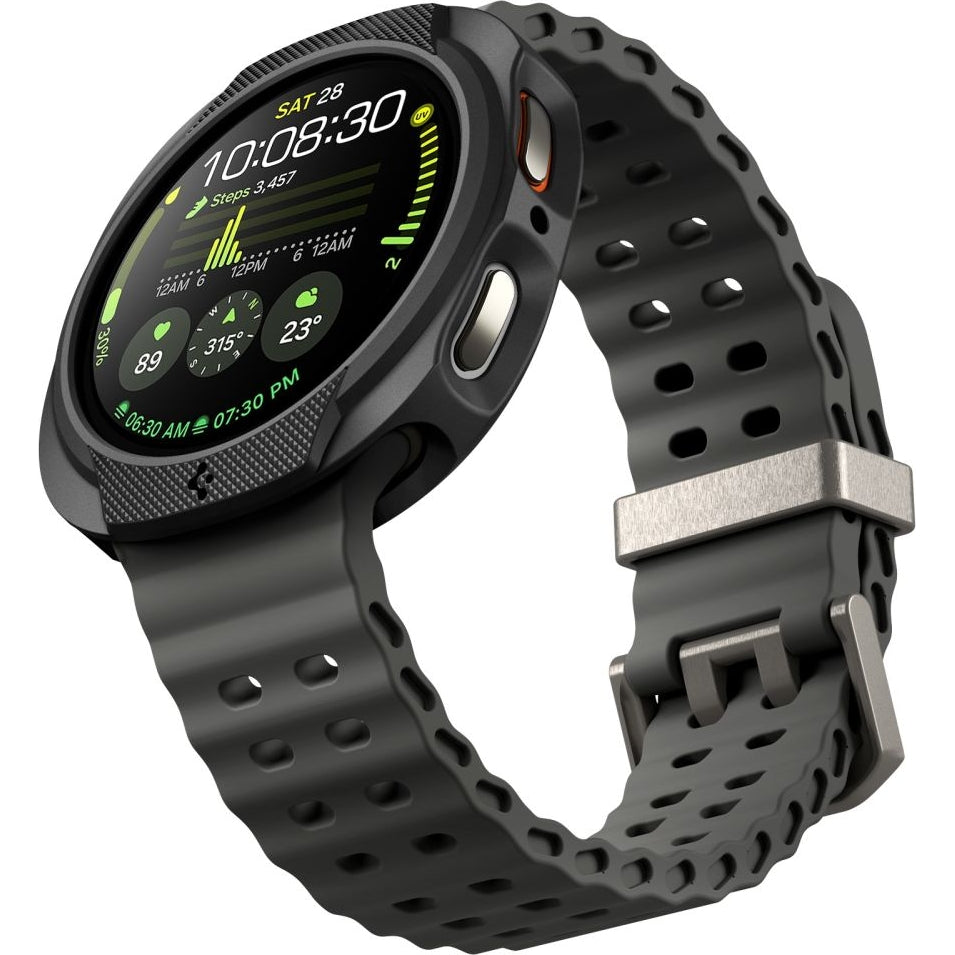 Hülle für Galaxy Watch 8 44 mm, Spigen Liquid Air, Schwarz