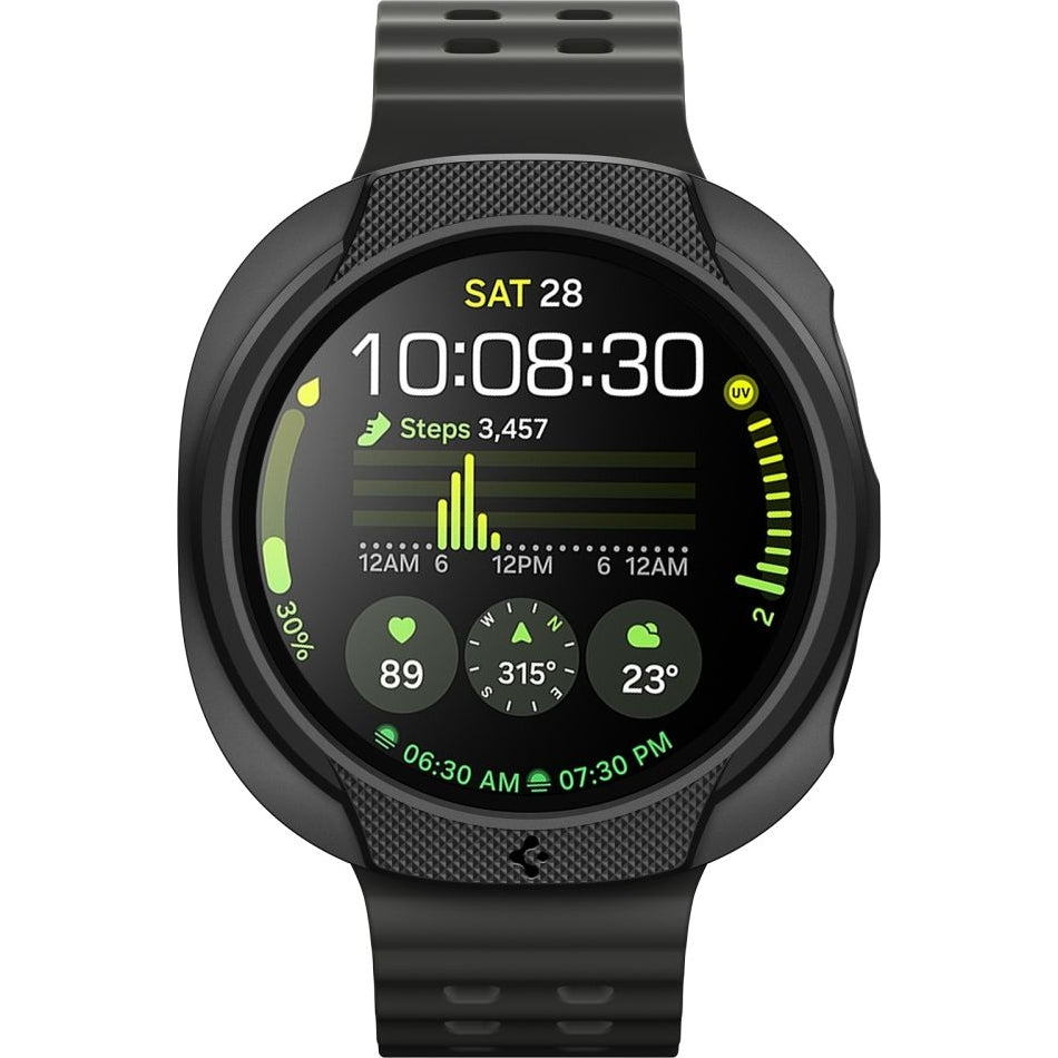 Hülle für Galaxy Watch 8 44 mm, Spigen Liquid Air, Schwarz