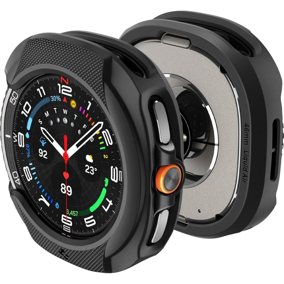 Hülle für Galaxy Watch 8 Classic 46 mm, Spigen Liquid Air, Schwarz