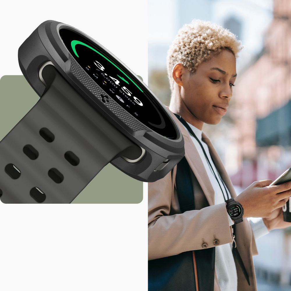 Hülle für Galaxy Watch 8 Classic 46 mm, Spigen Liquid Air, Schwarz