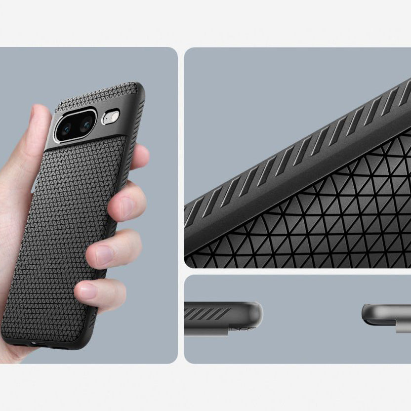 Schutzhülle Spigen Liquid Air für Google Pixel 8, Schwarz