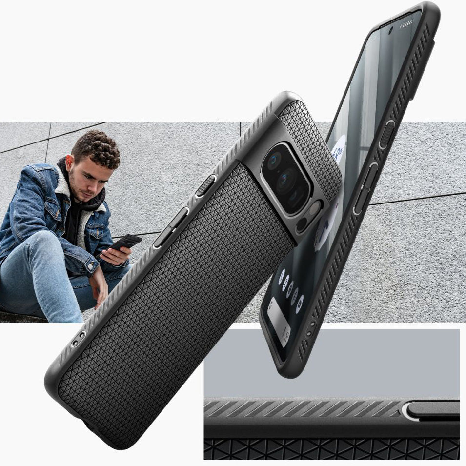 Schutzhülle Spigen Liquid Air für Google Pixel 8 Pro, Schwarz