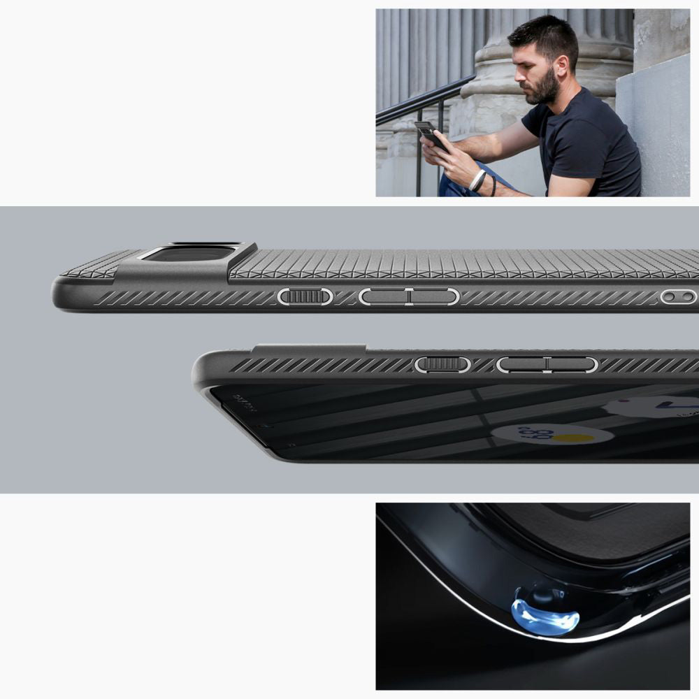 Schutzhülle Spigen Liquid Air für Google Pixel 8 Pro, Schwarz
