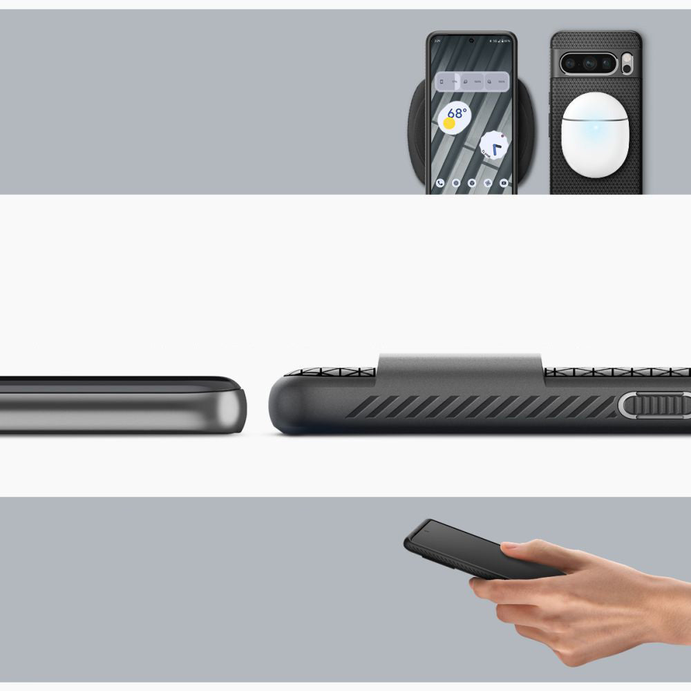 Schutzhülle Spigen Liquid Air für Google Pixel 8 Pro, Schwarz