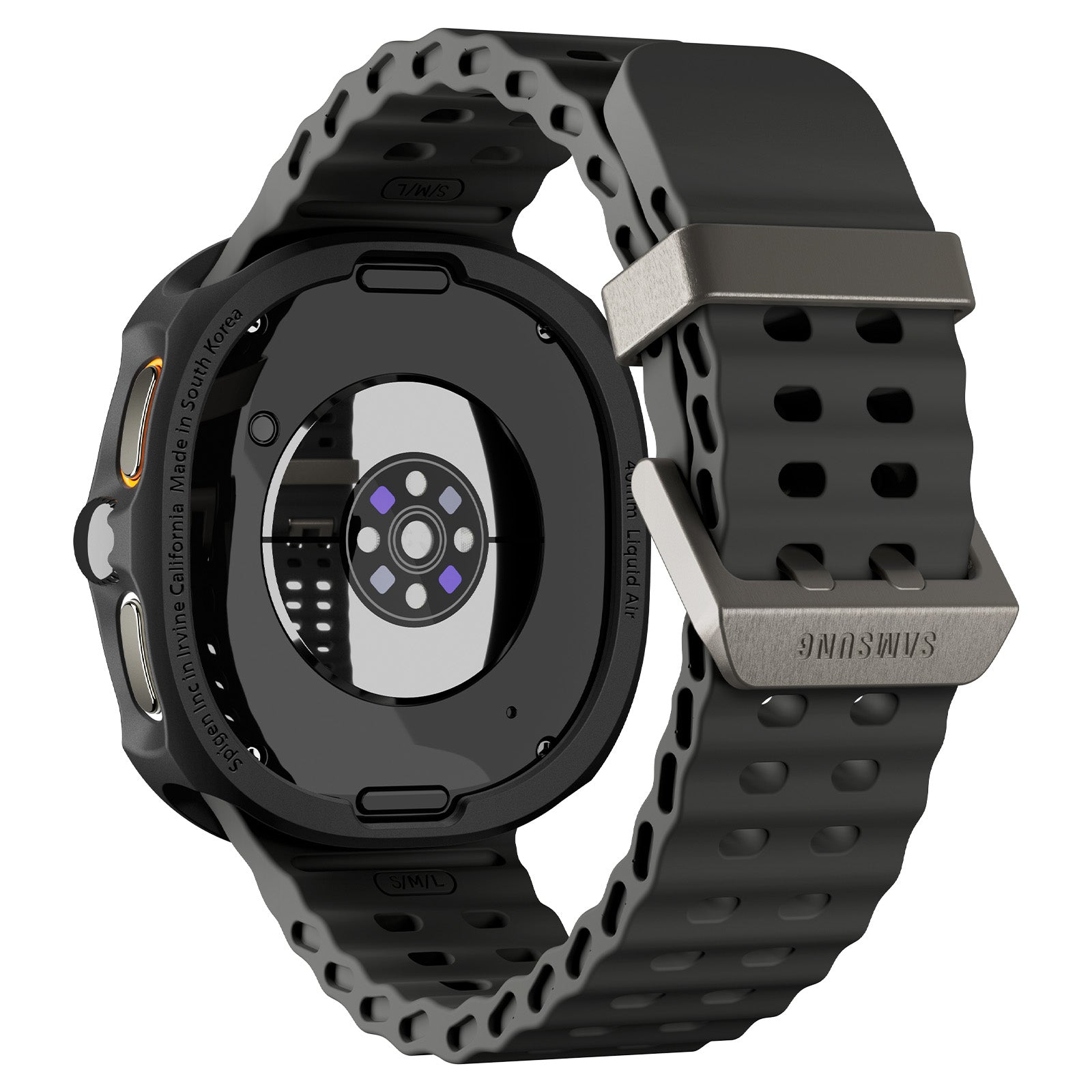 Hülle für Galaxy Watch 8 40 mm, Spigen Liquid Air, Schwarz