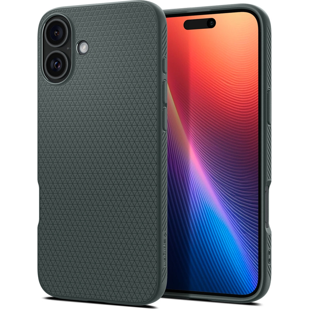 Handyhülle für iPhone 16, Spigen Liquid Air, Grün