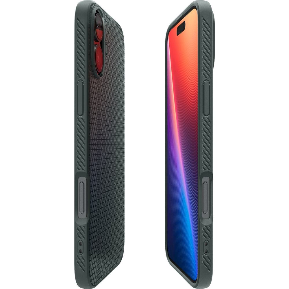 Handyhülle für iPhone 16, Spigen Liquid Air, Grün