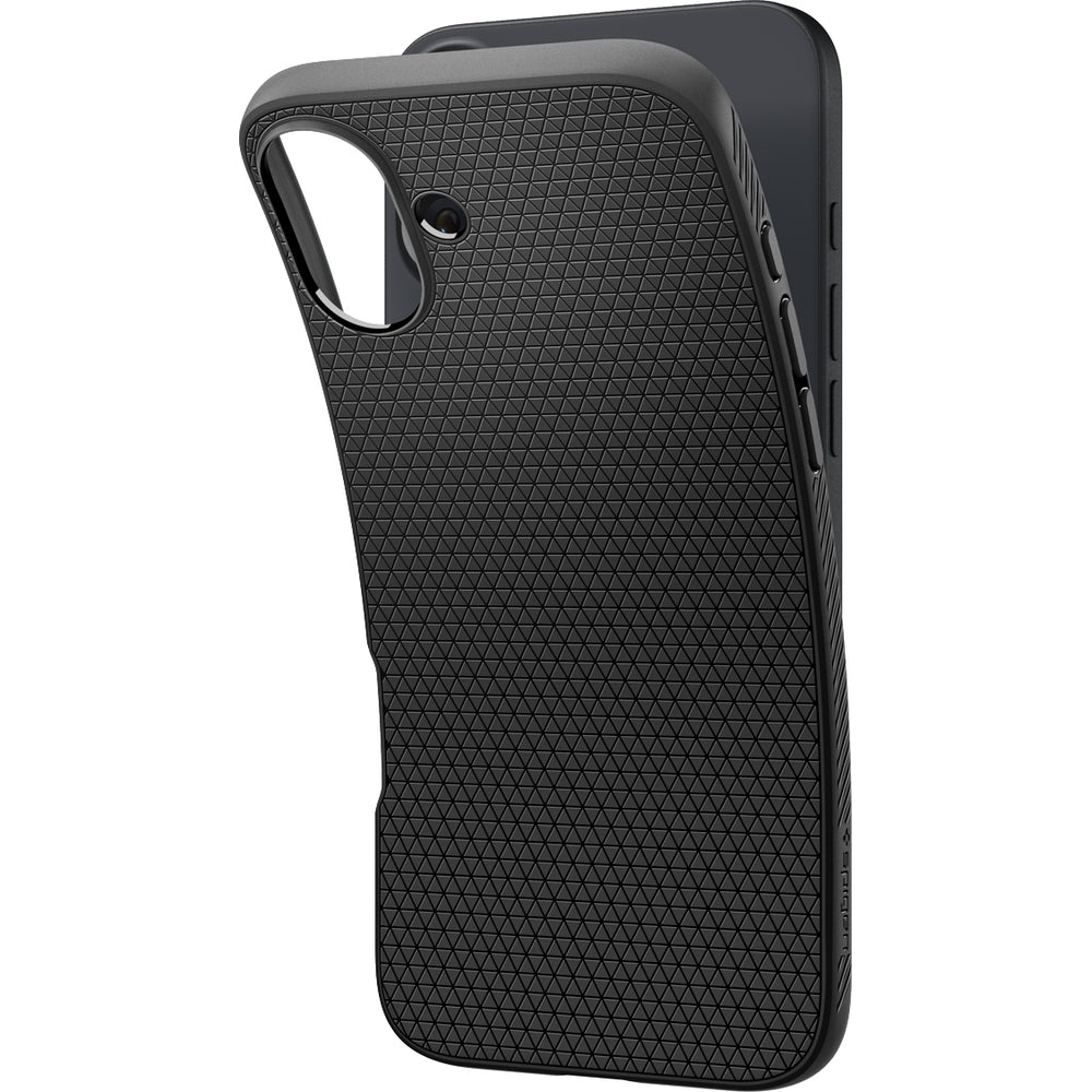 Handyhülle für iPhone 16, Spigen Liquid Air, Schwarz