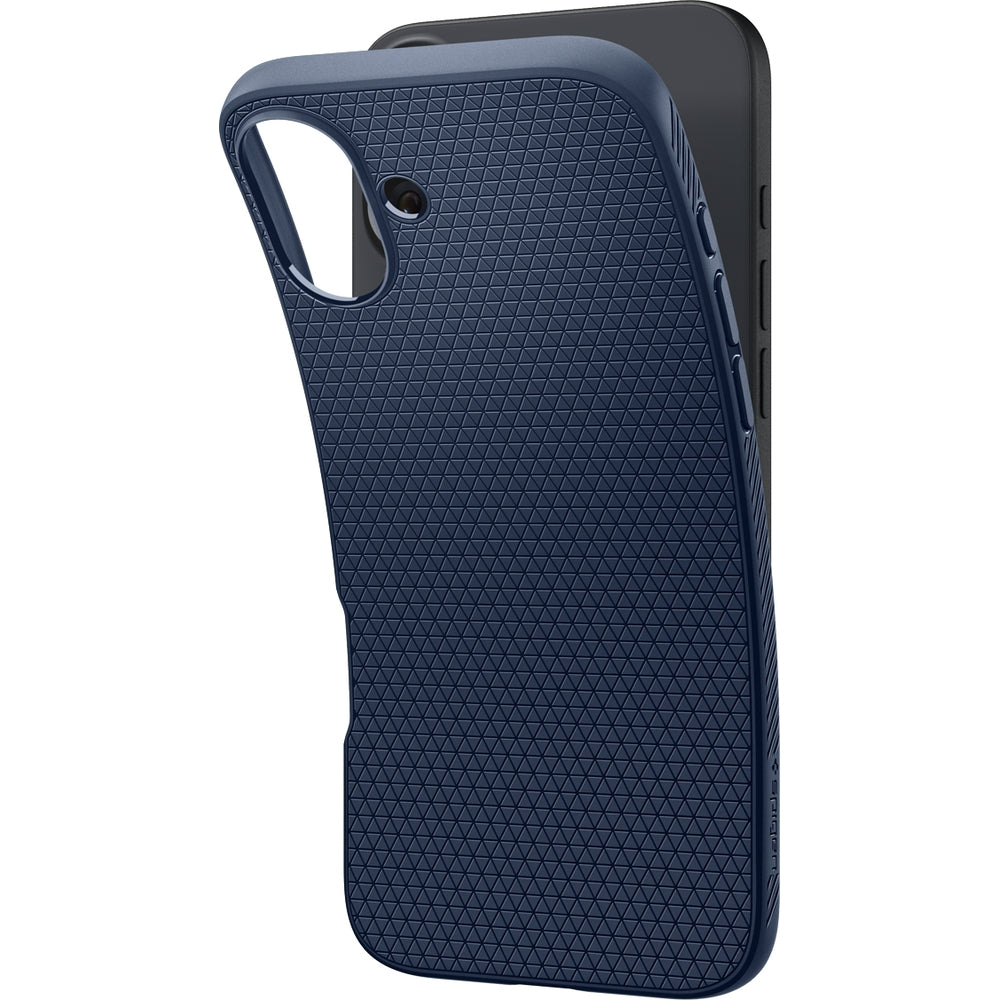 Handyhülle für iPhone 16, Spigen Liquid Air, Dunkelblau