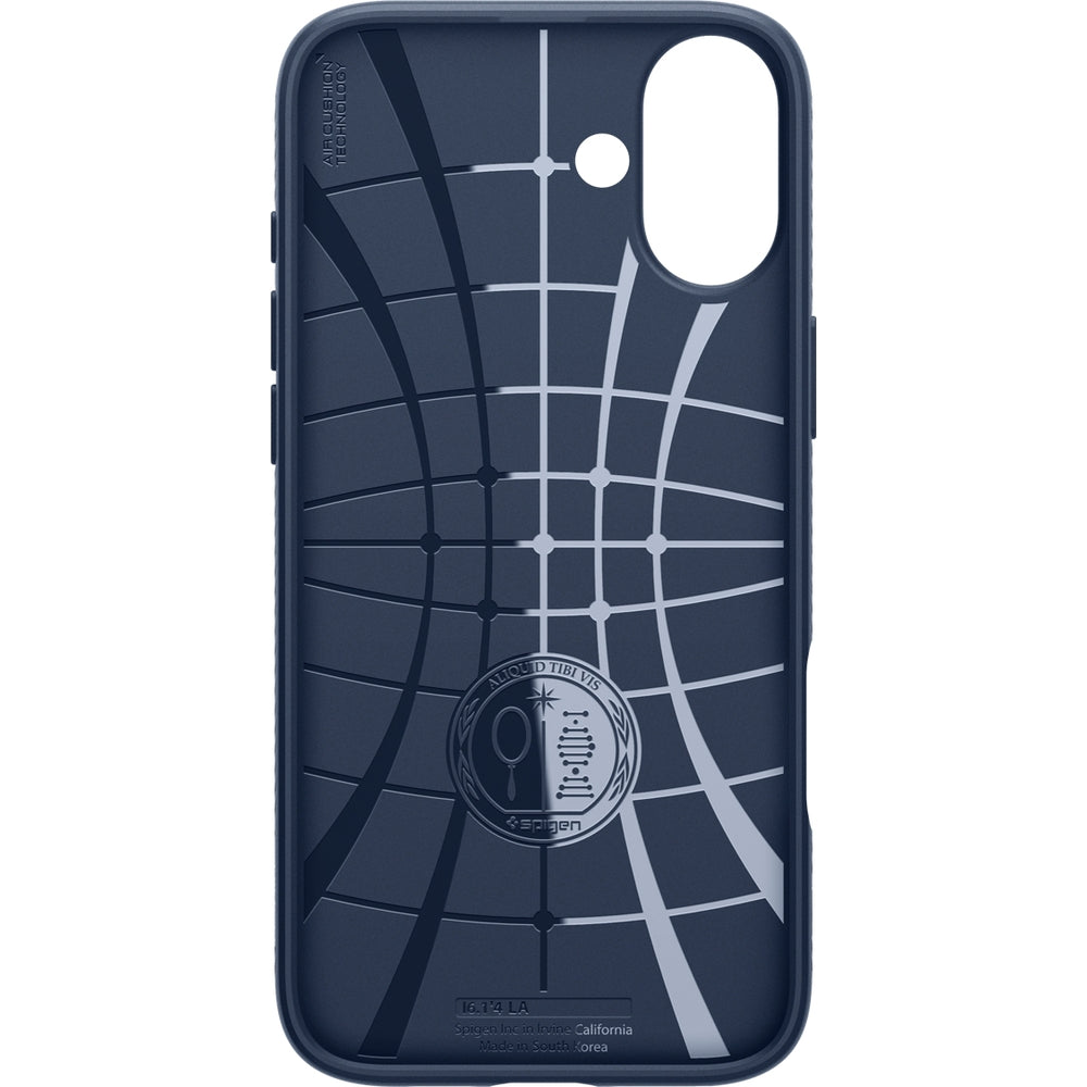 Handyhülle für iPhone 16, Spigen Liquid Air, Dunkelblau