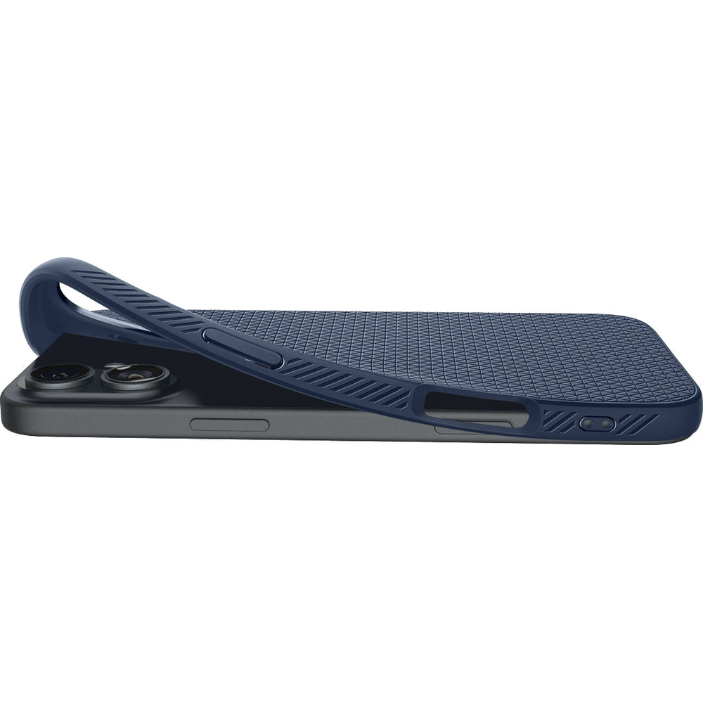 Handyhülle für iPhone 16, Spigen Liquid Air, Dunkelblau