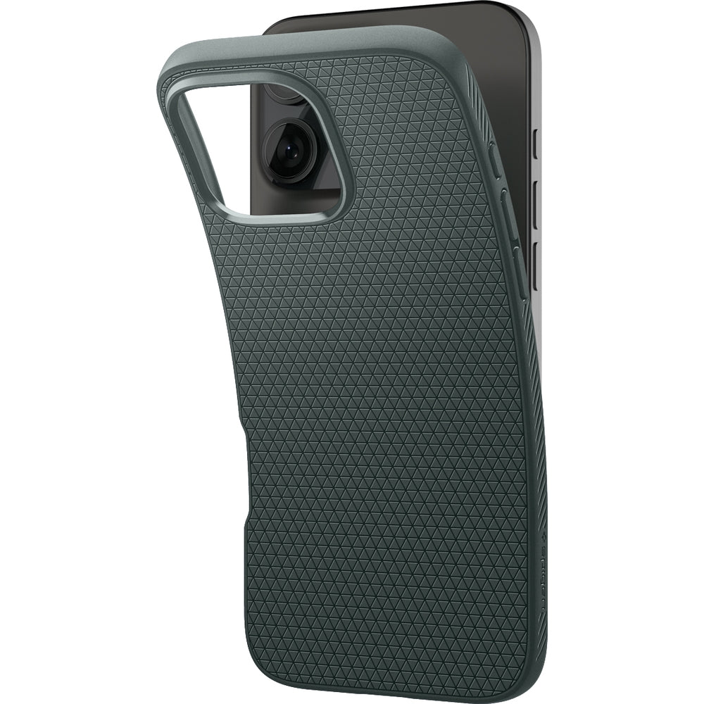Handyhülle für iPhone 16 Pro, Spigen Liquid Air, Grün