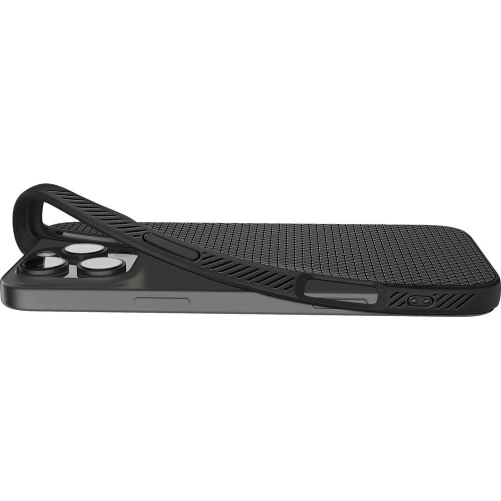 Handyhülle für iPhone 16 Pro, Spigen Liquid Air, Schwarz