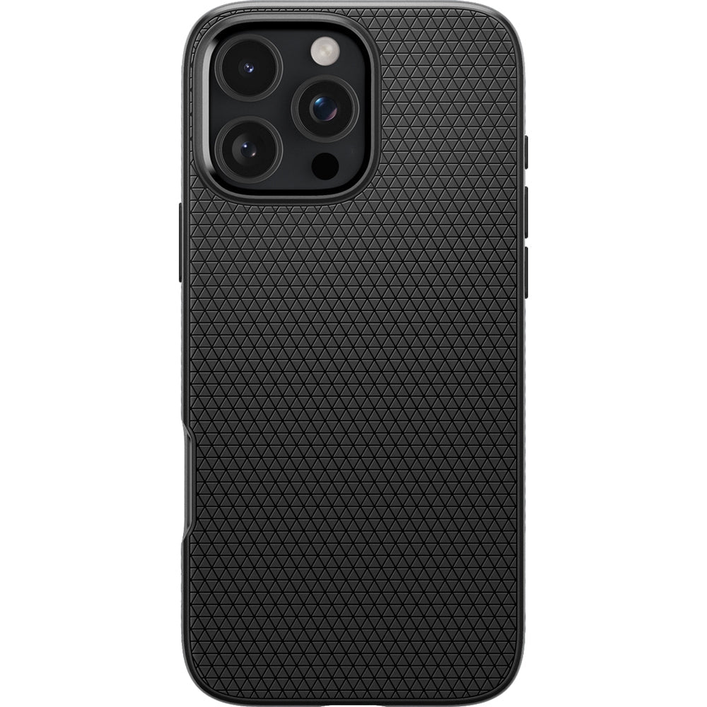 Handyhülle für iPhone 16 Pro, Spigen Liquid Air, Schwarz