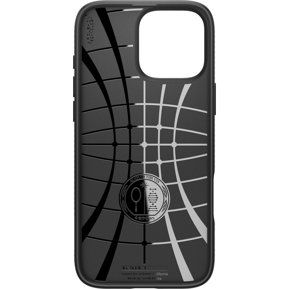 Handyhülle für iPhone 16 Pro, Spigen Liquid Air, Schwarz