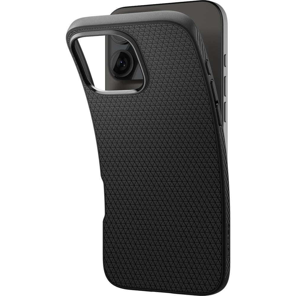 Handyhülle für iPhone 16 Pro, Spigen Liquid Air, Schwarz