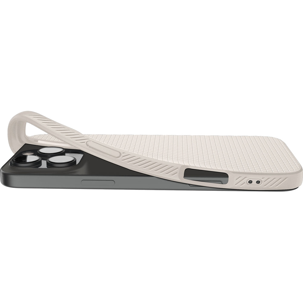 Handyhülle für iPhone 16 Pro, Spigen Liquid Air, Beige