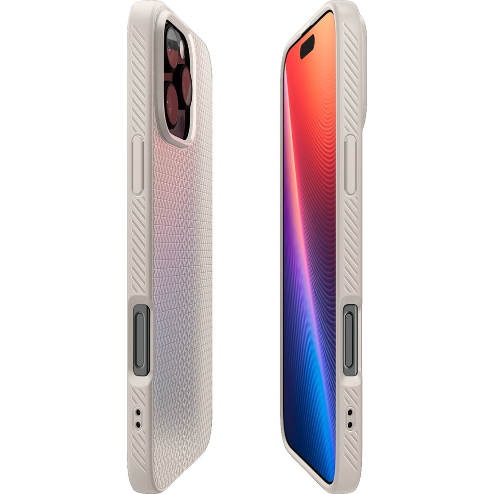 Handyhülle für iPhone 16 Pro, Spigen Liquid Air, Beige