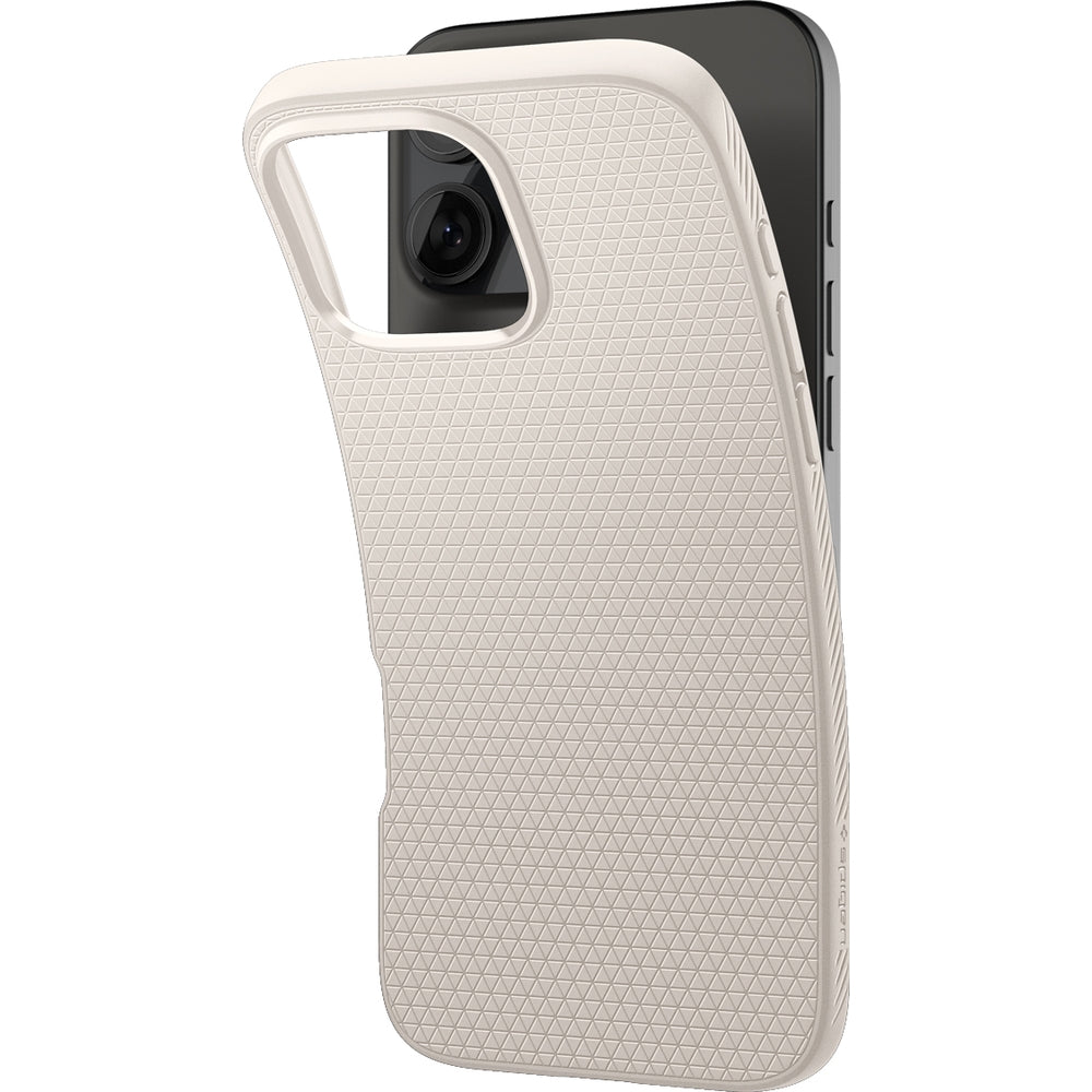 Handyhülle für iPhone 16 Pro, Spigen Liquid Air, Beige