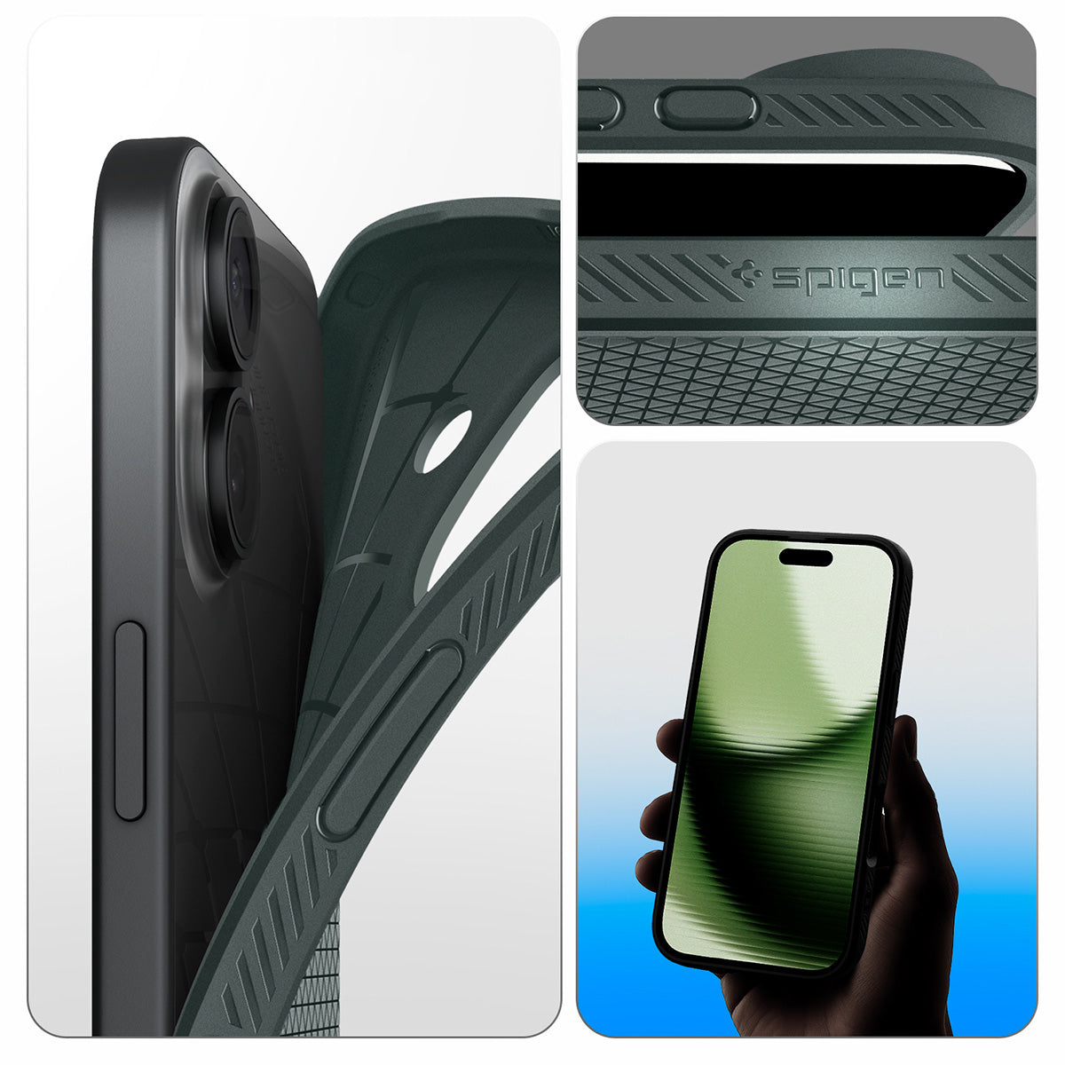Handyhülle für iPhone 17, Spigen Liquid Air, Grün