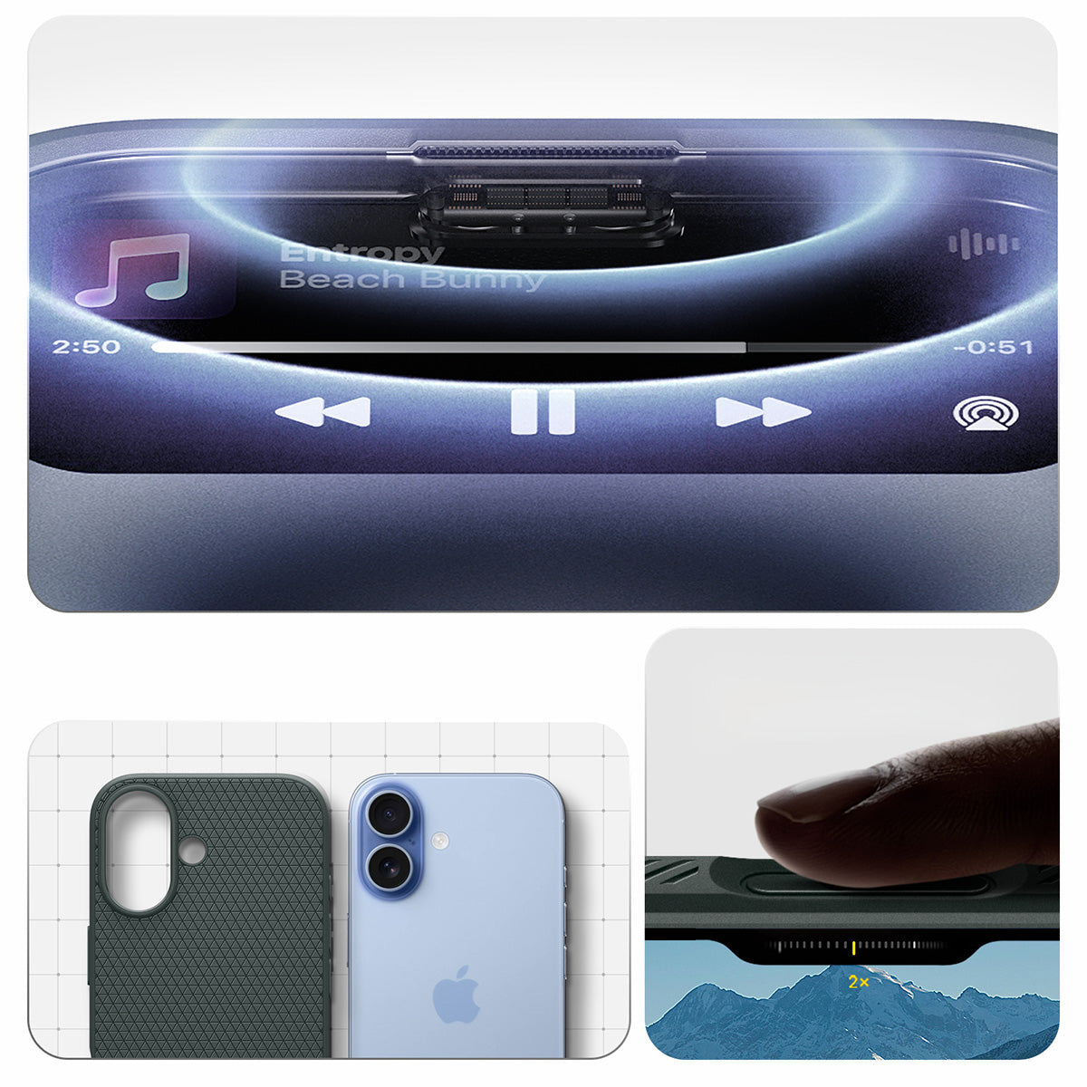 Handyhülle für iPhone 17, Spigen Liquid Air, Grün