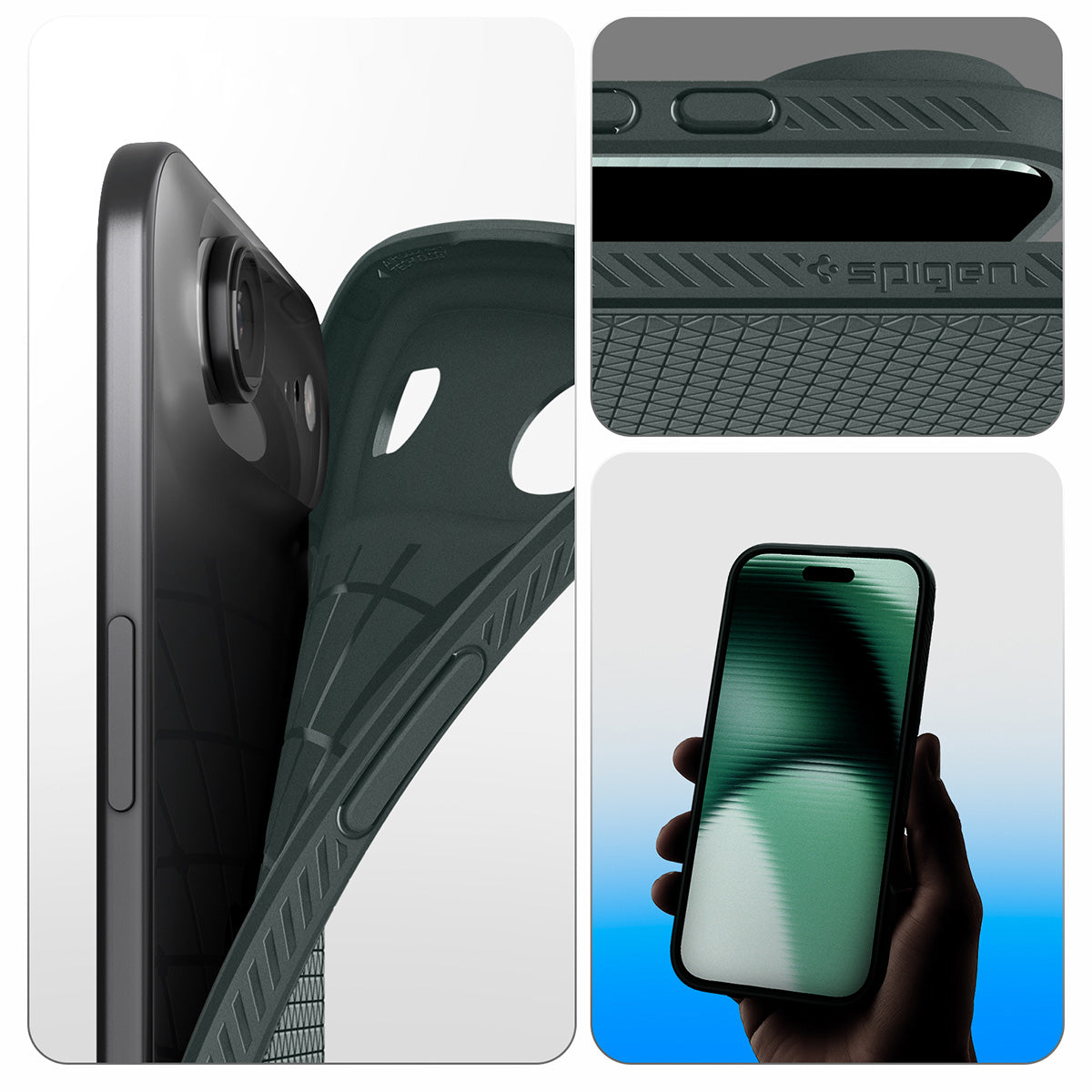 Handyhülle für iPhone Air, Spigen Liquid Air, Grün