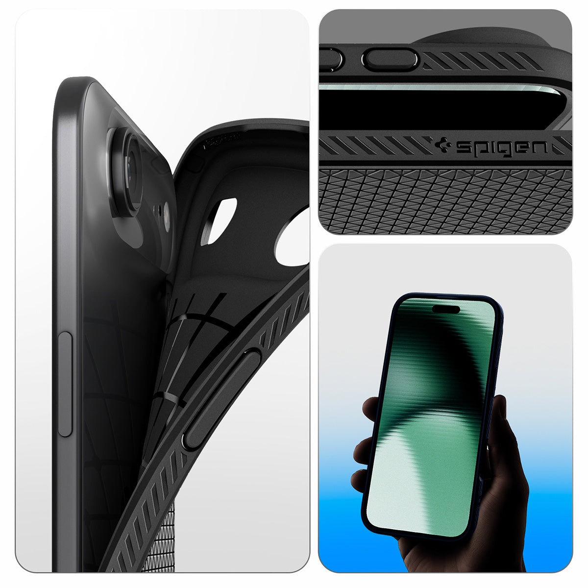 Handyhülle für iPhone Air, Spigen Liquid Air, Schwarz