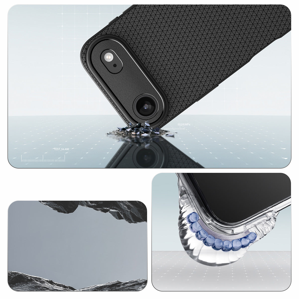 Handyhülle für iPhone Air, Spigen Liquid Air, Schwarz