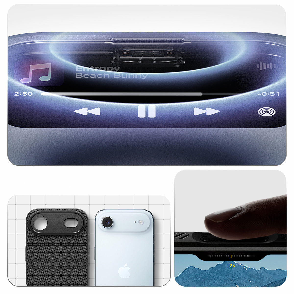 Handyhülle für iPhone Air, Spigen Liquid Air, Schwarz