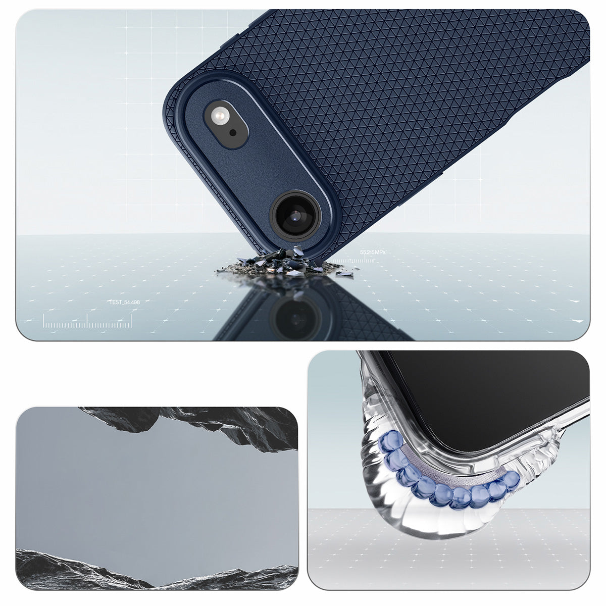 Handyhülle für iPhone Air, Spigen Liquid Air, Dunkelblau