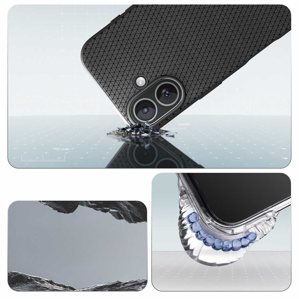 Handyhülle für iPhone 17, Spigen Liquid Air, Schwarz