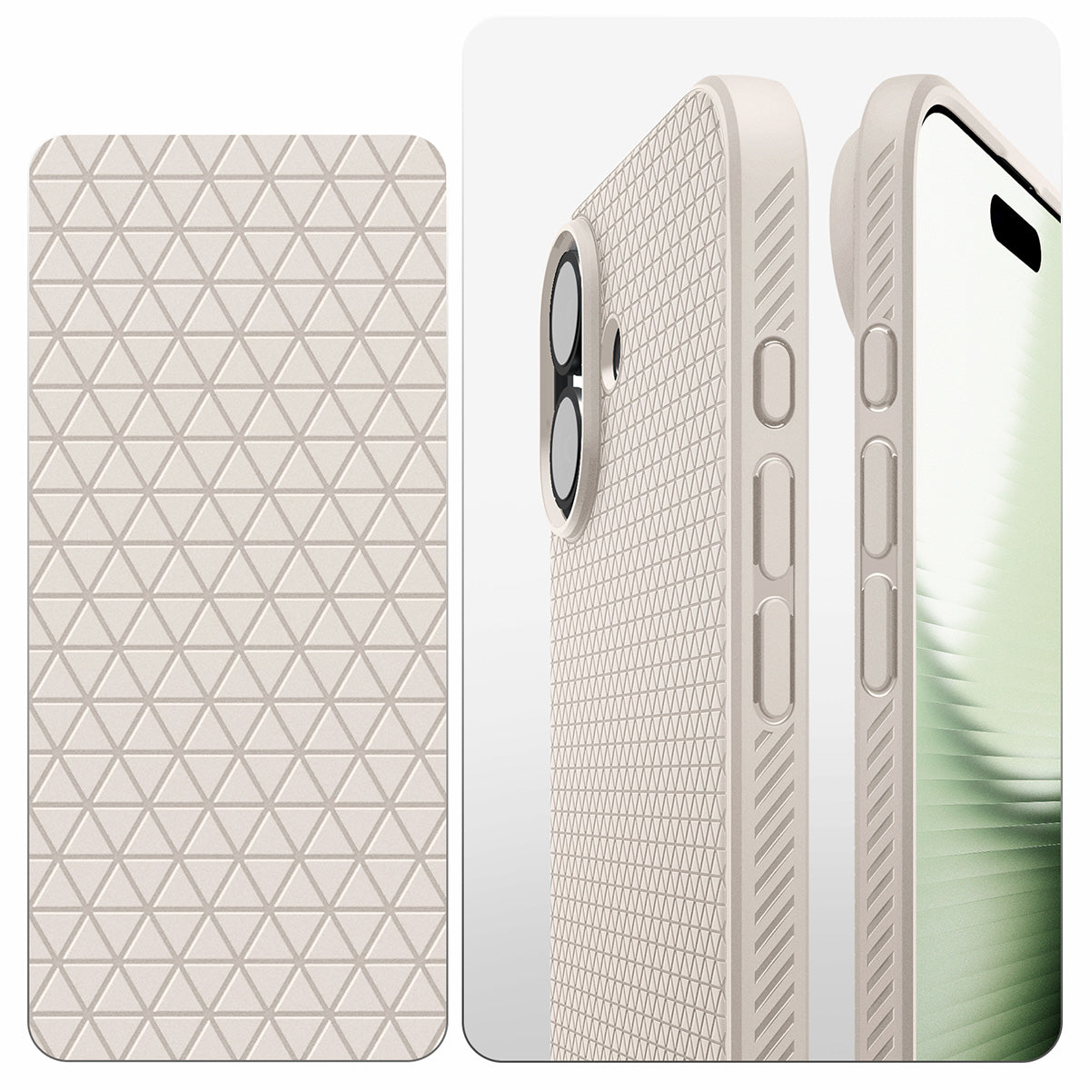 Handyhülle für iPhone 17, Spigen Liquid Air, Beige