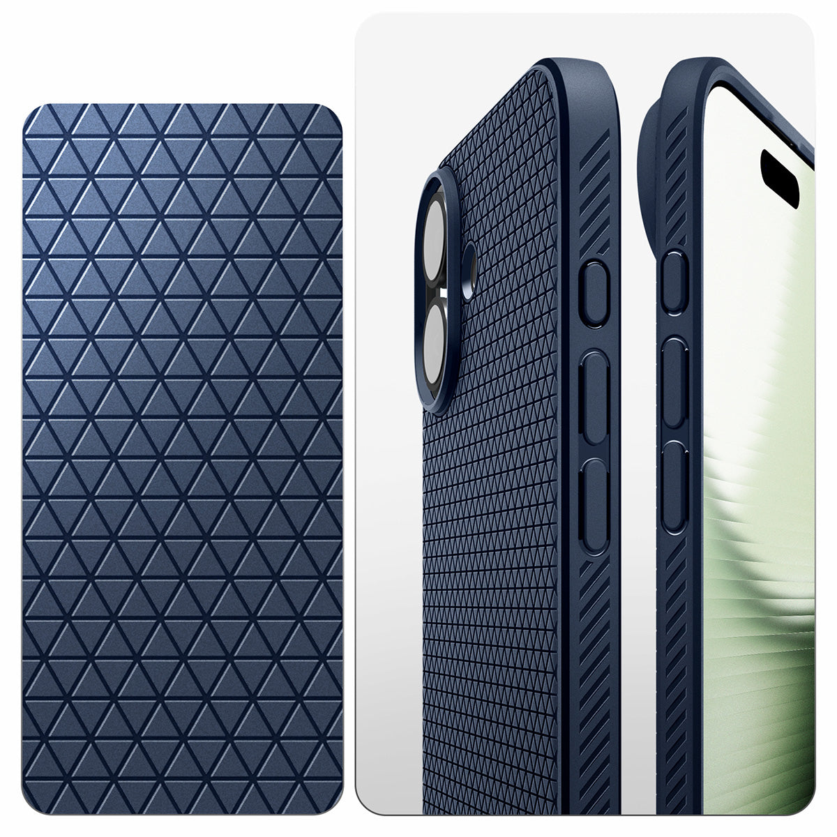 Handyhülle für iPhone 17, Spigen Liquid Air, Dunkelblau