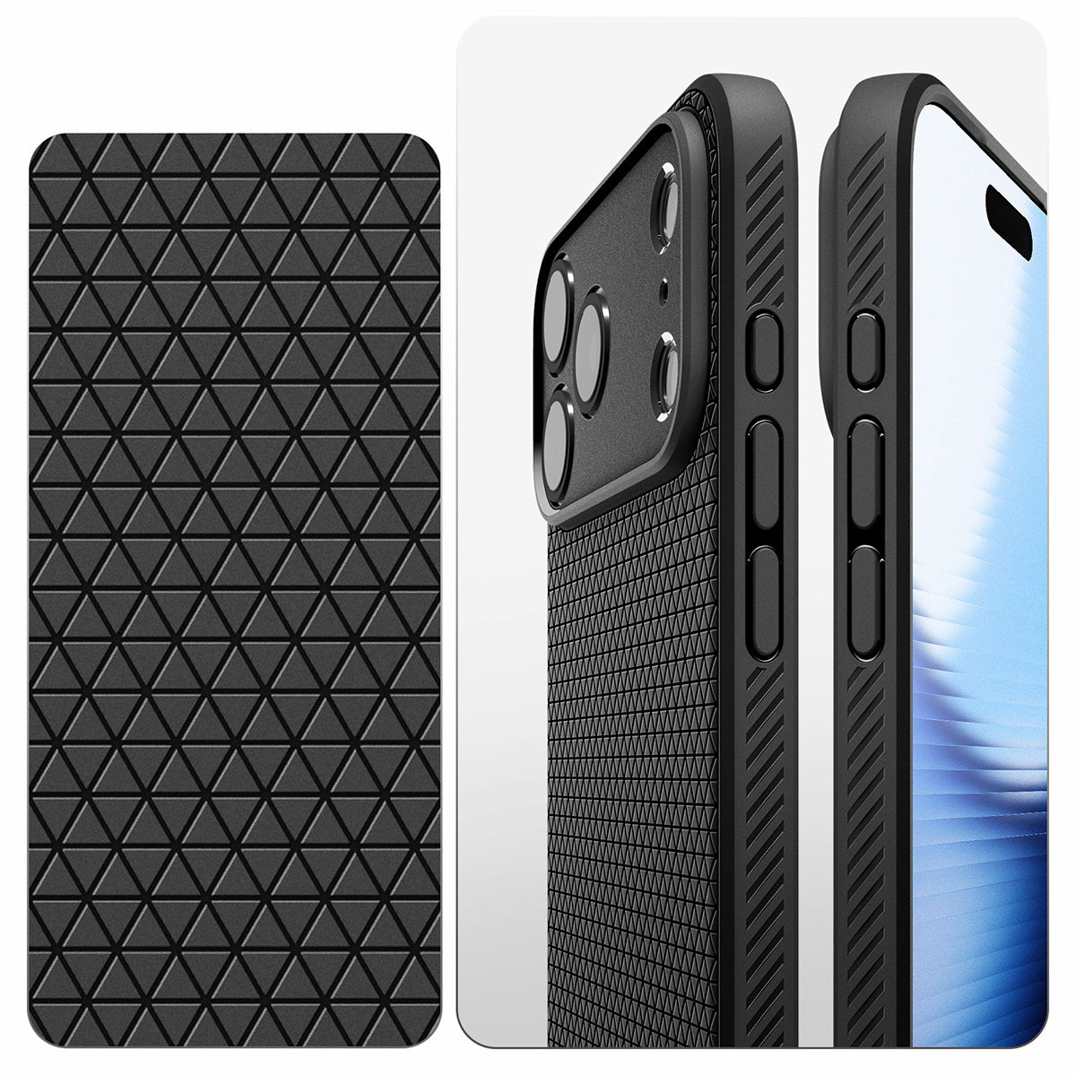 Handyhülle für iPhone 17 Pro, Spigen Liquid Air, Schwarz