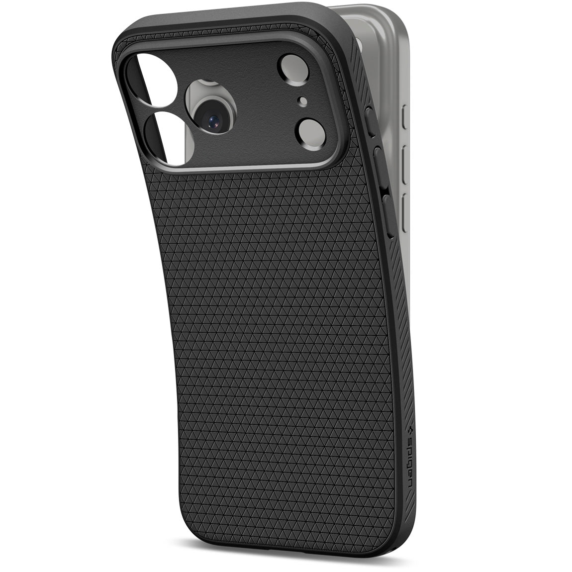 Handyhülle für iPhone 17 Pro, Spigen Liquid Air, Schwarz