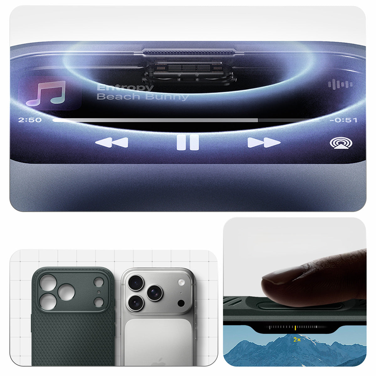 Handyhülle für iPhone 17 Pro Max, Spigen Liquid Air, Grün