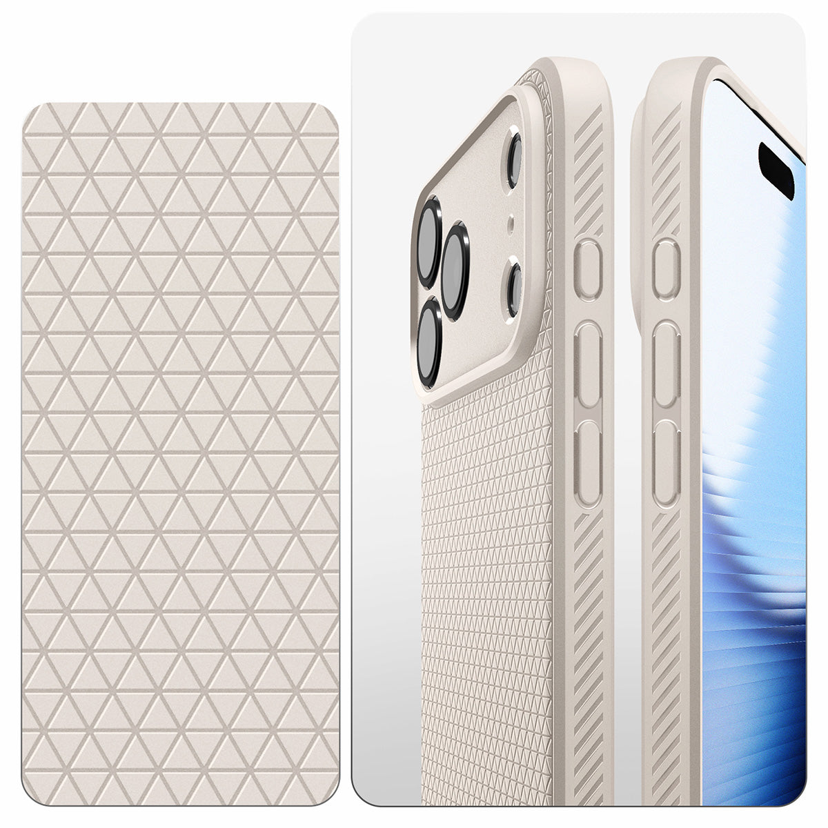 Handyhülle für iPhone 17 Pro, Spigen Liquid Air, Beige