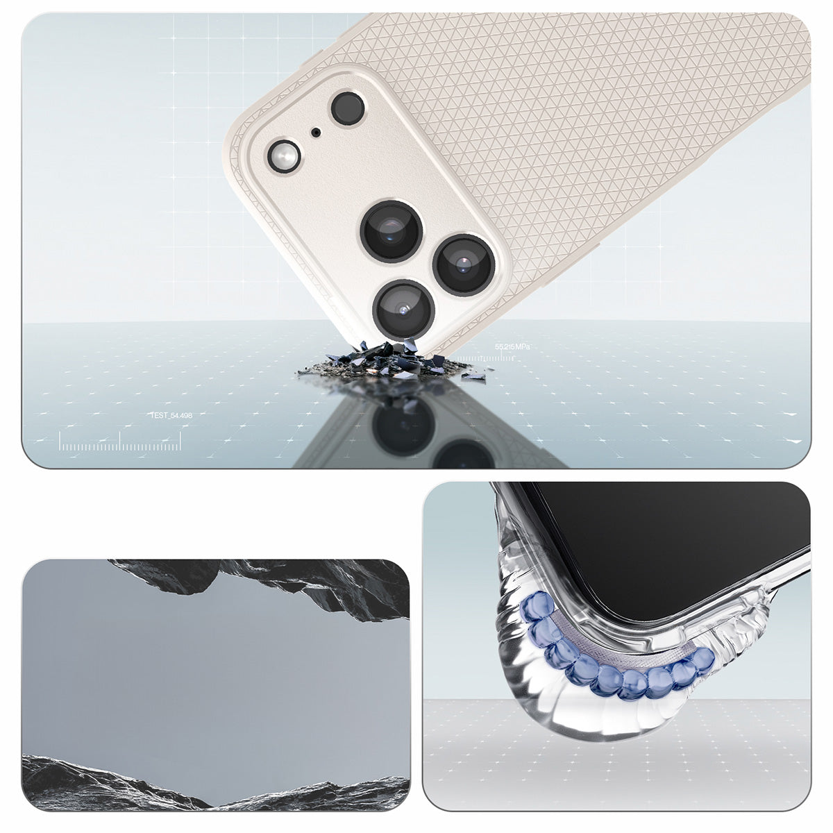Handyhülle für iPhone 17 Pro, Spigen Liquid Air, Beige