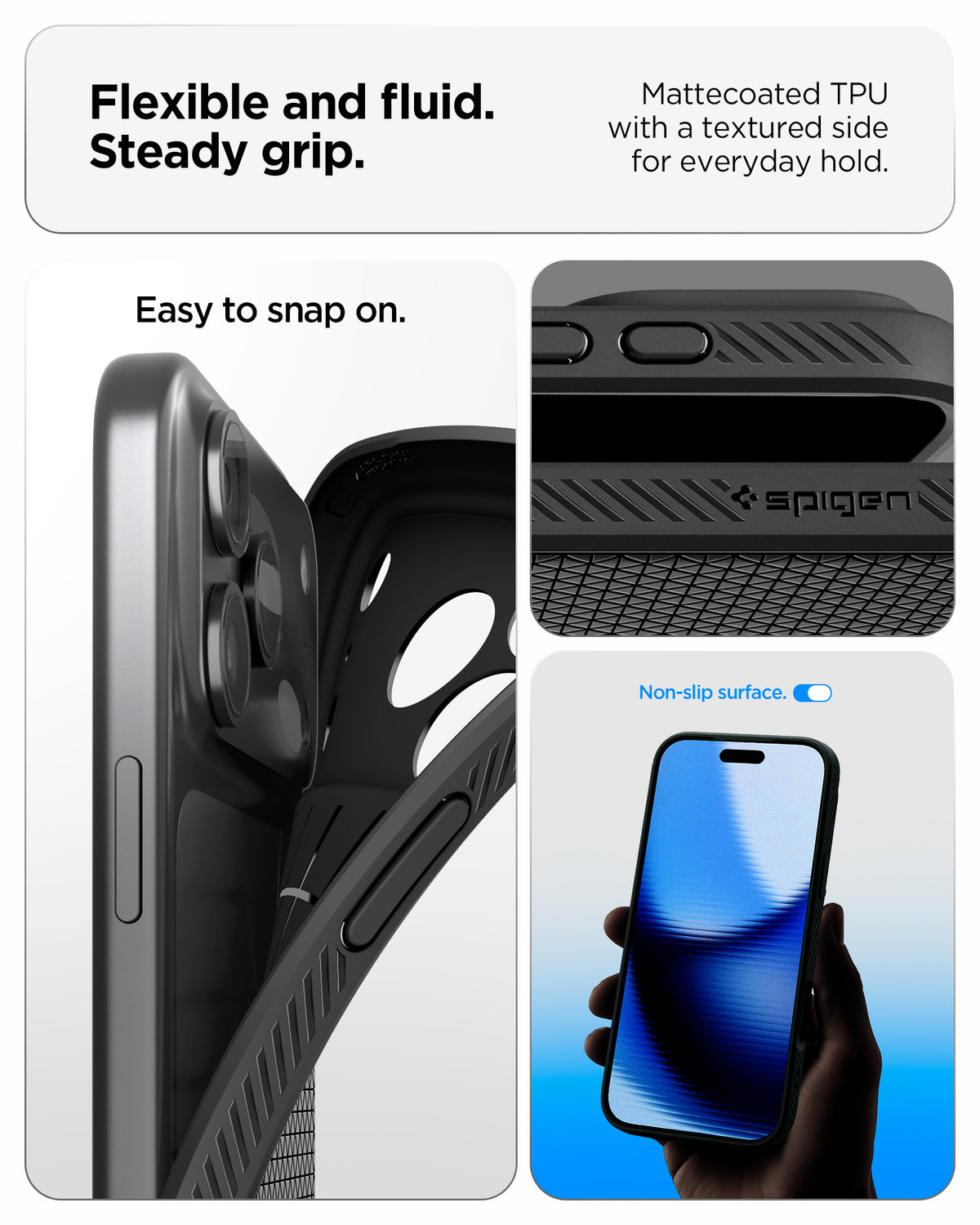 Handyhülle für iPhone 18 Pro, Spigen Liquid Air, Schwarz (4/14)