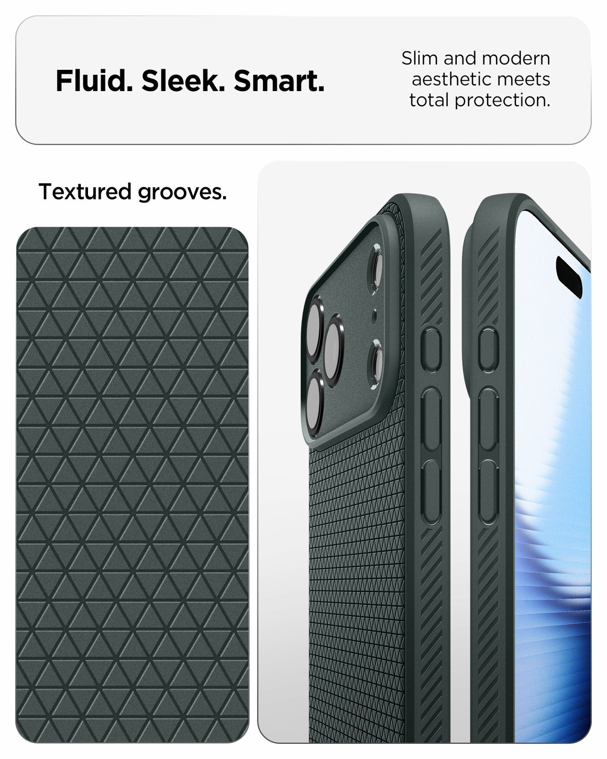 Handyhülle für iPhone 18 Pro Max, Spigen Liquid Air, Grün (3/14)