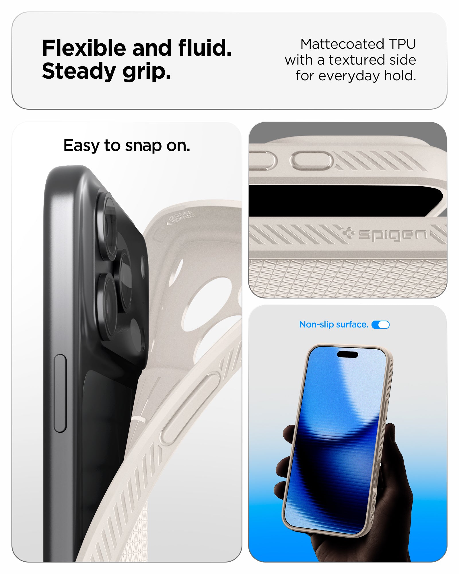 Handyhülle für iPhone 18 Pro Max, Spigen Liquid Air, Beige (4/14)