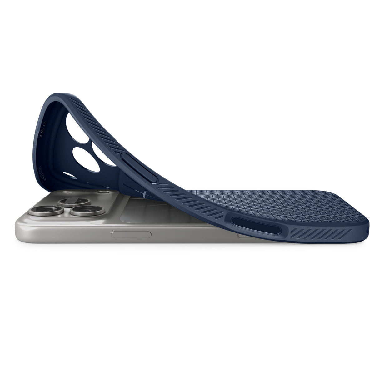 Handyhülle für iPhone 18 Pro Max, Spigen Liquid Air, Dunkelblau (14/14)