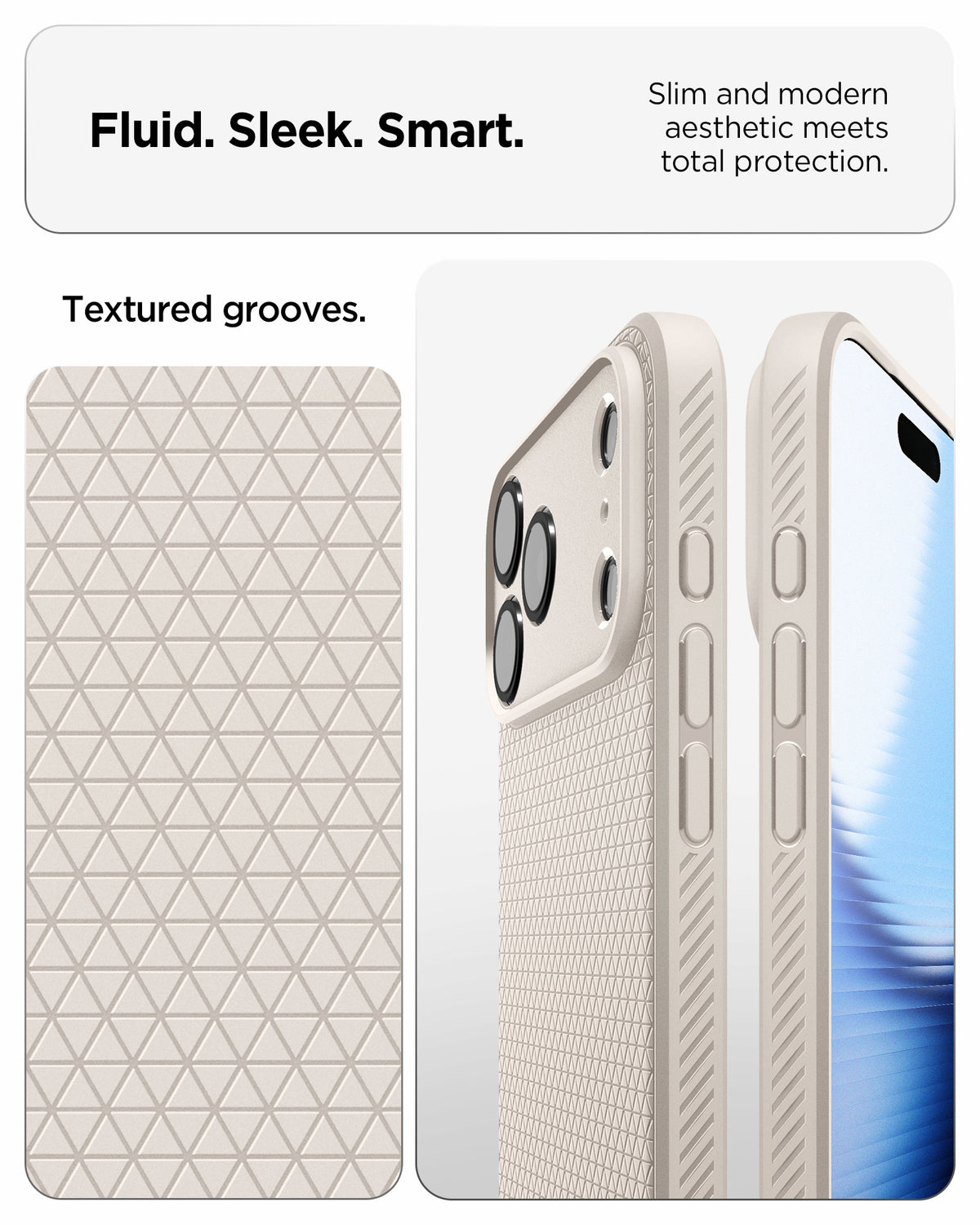 Handyhülle für iPhone 18 Pro, Spigen Liquid Air, Beige (3/14)