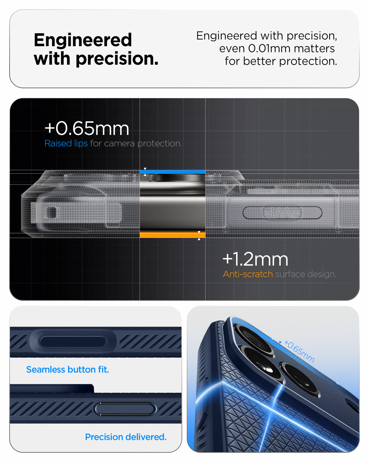 Handyhülle für iPhone 18 Pro, Spigen Liquid Air, Dunkelblau (2/14)