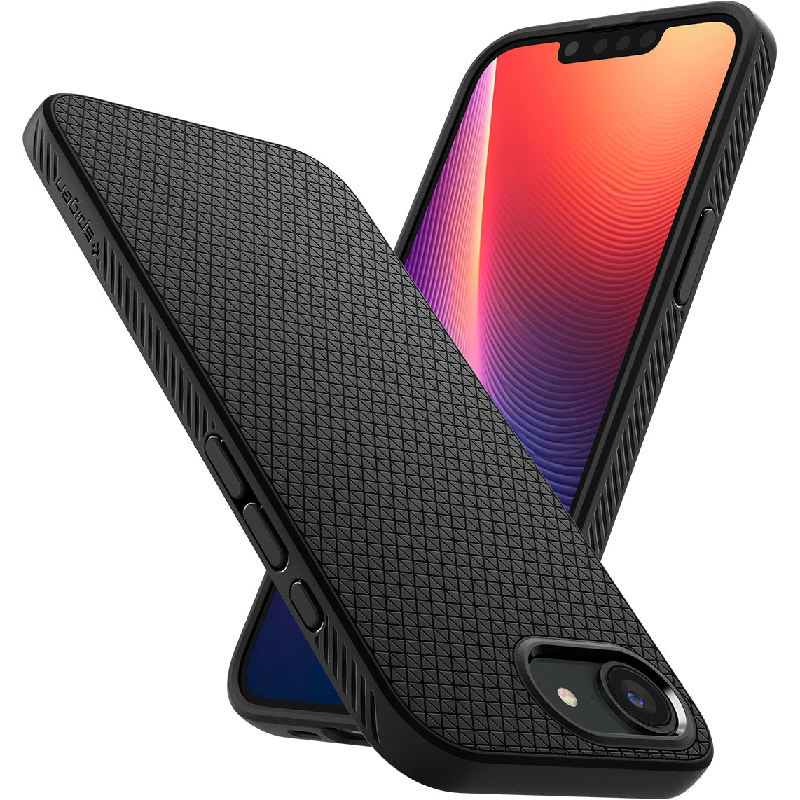 Handyhülle für iPhone 17e / 16e, Spigen Liquid Air, Schwarz