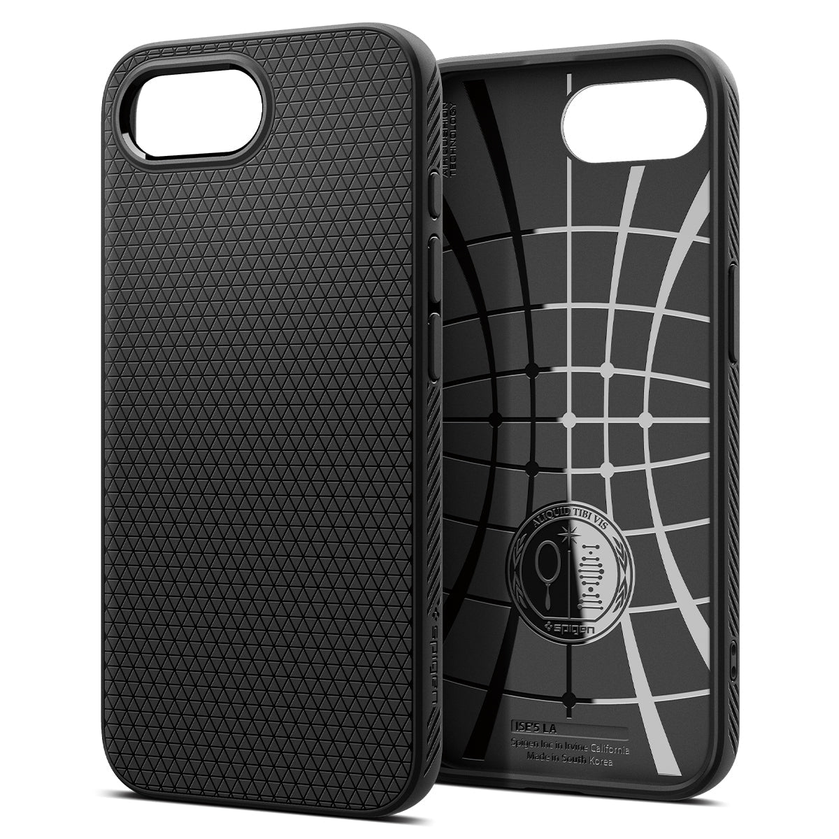 Handyhülle für iPhone 17e / 16e, Spigen Liquid Air, Schwarz