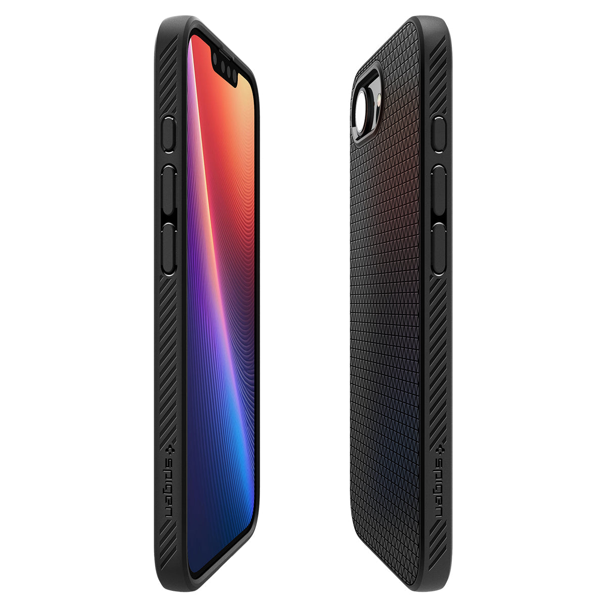 Handyhülle für iPhone 17e / 16e, Spigen Liquid Air, Schwarz