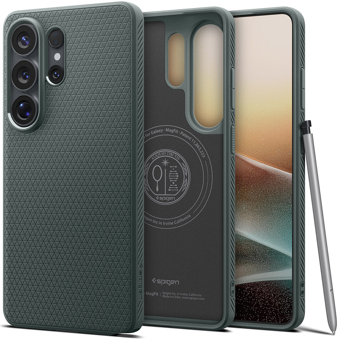 Handyhülle für Galaxy S26 Ultra, Spigen Liquid Air Mag mit MagSafe, Grün