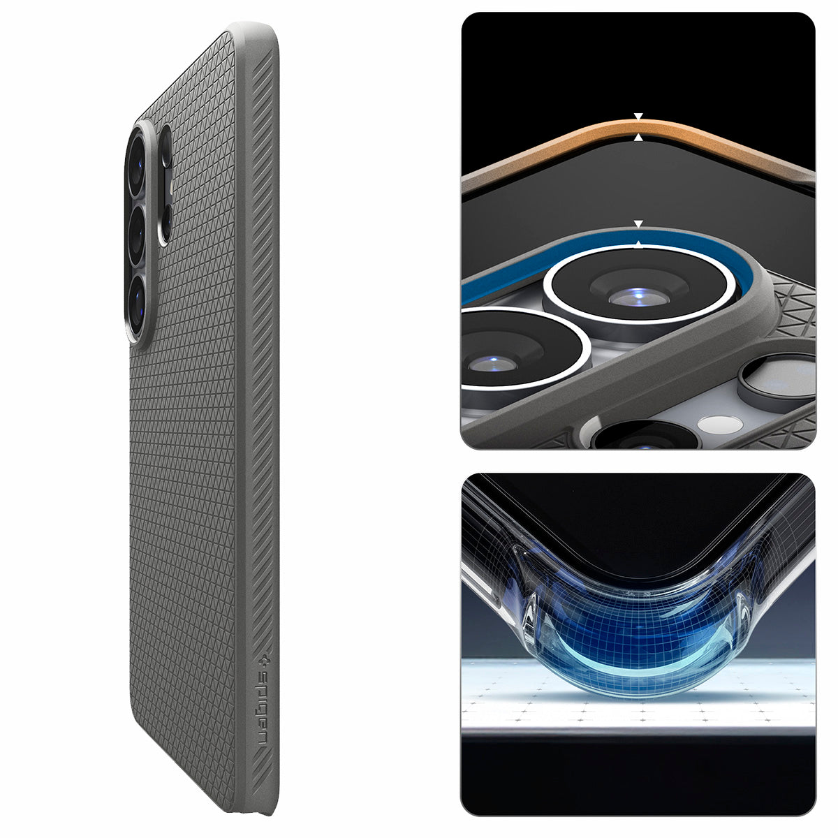 Handyhülle für Galaxy S26 Ultra, Spigen Liquid Air Mag mit MagSafe, Grau